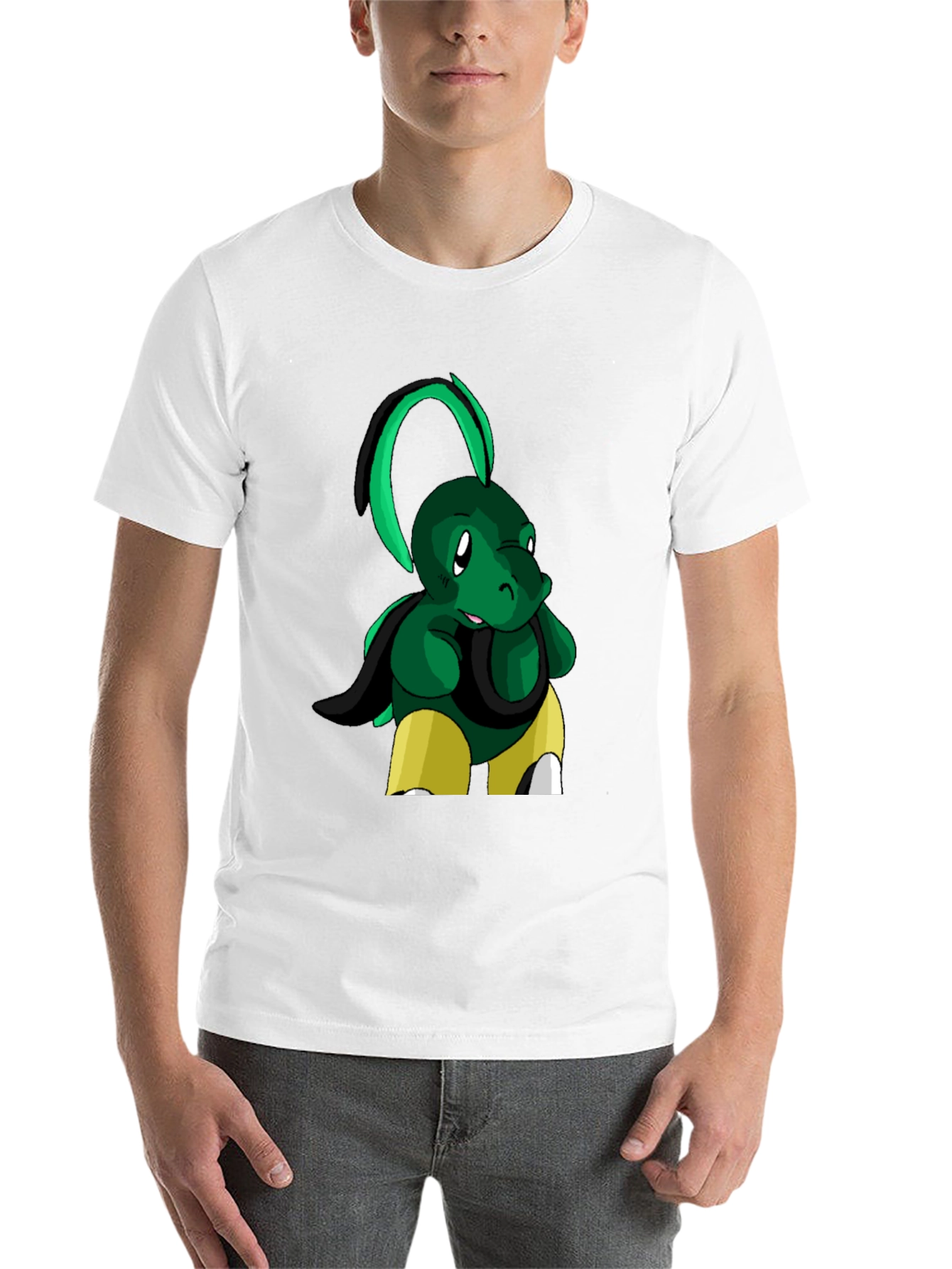 Black Cool Turtle Cartoon Graphic Black T-Shirt view 14