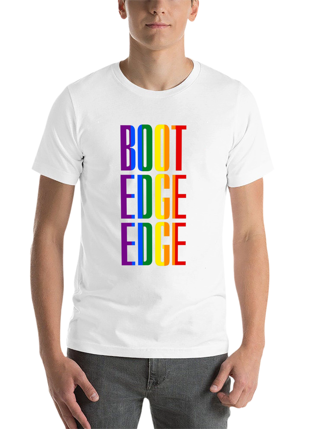 Black Rainbow "BOOT EDGE EDGE" Pride T-Shirt view 14