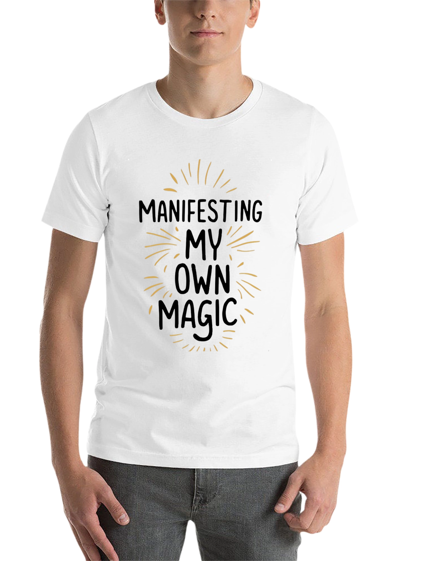 Black Manifesting My Own Magic Graphic Tee - Black view 14