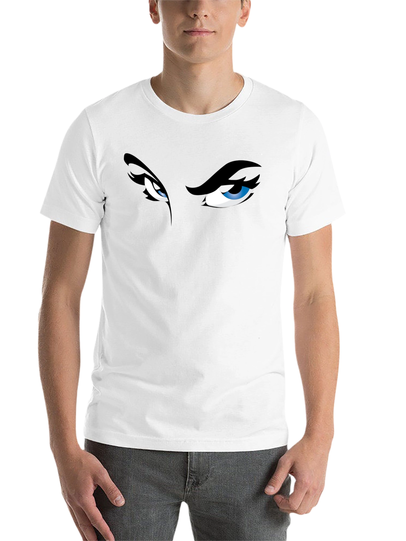 Black Intense Eyes Graphic Tee - Men's Black T-Shirt view 14