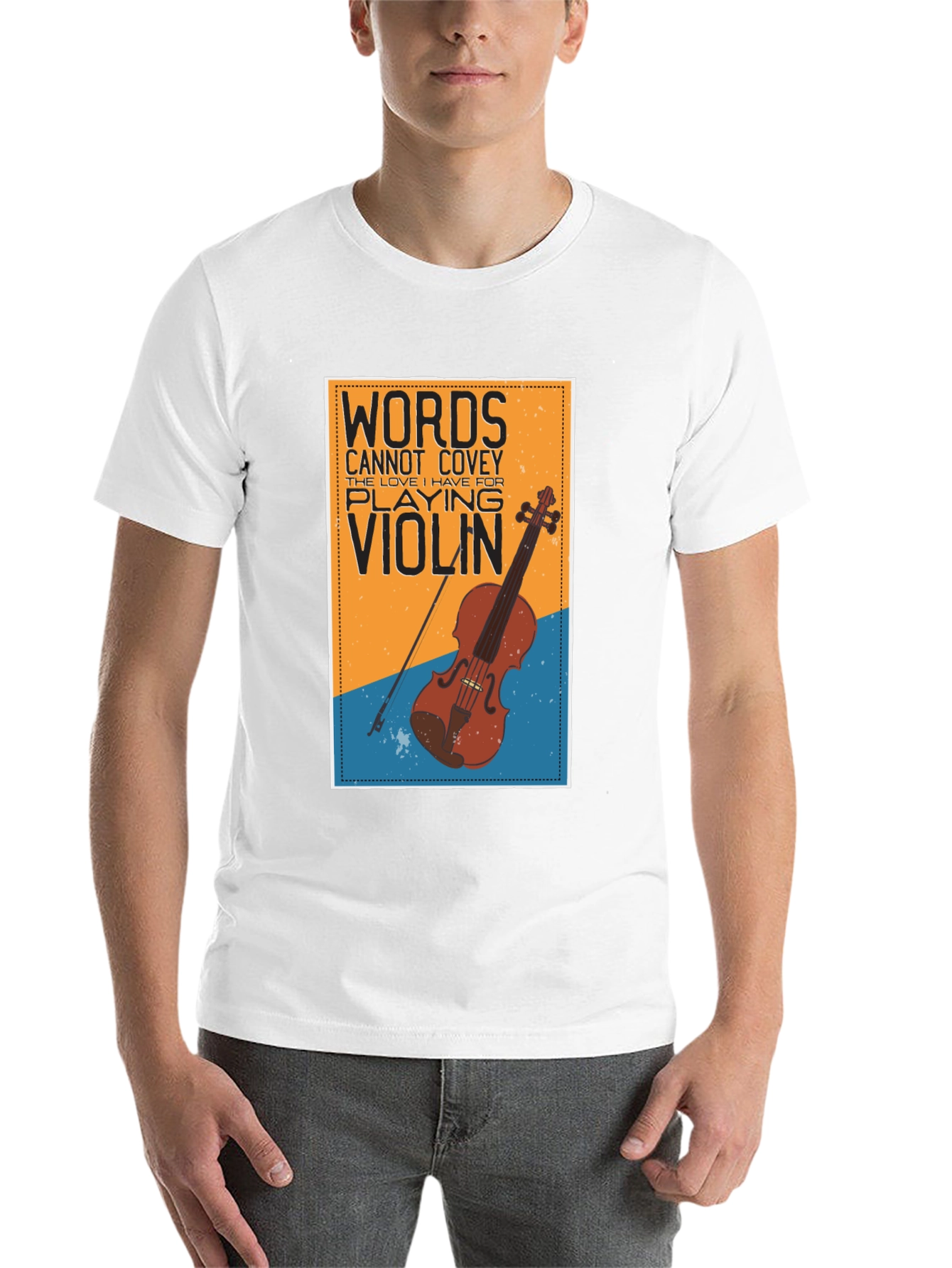 Black Words Cannot Covey Violin T-Shirt view 14