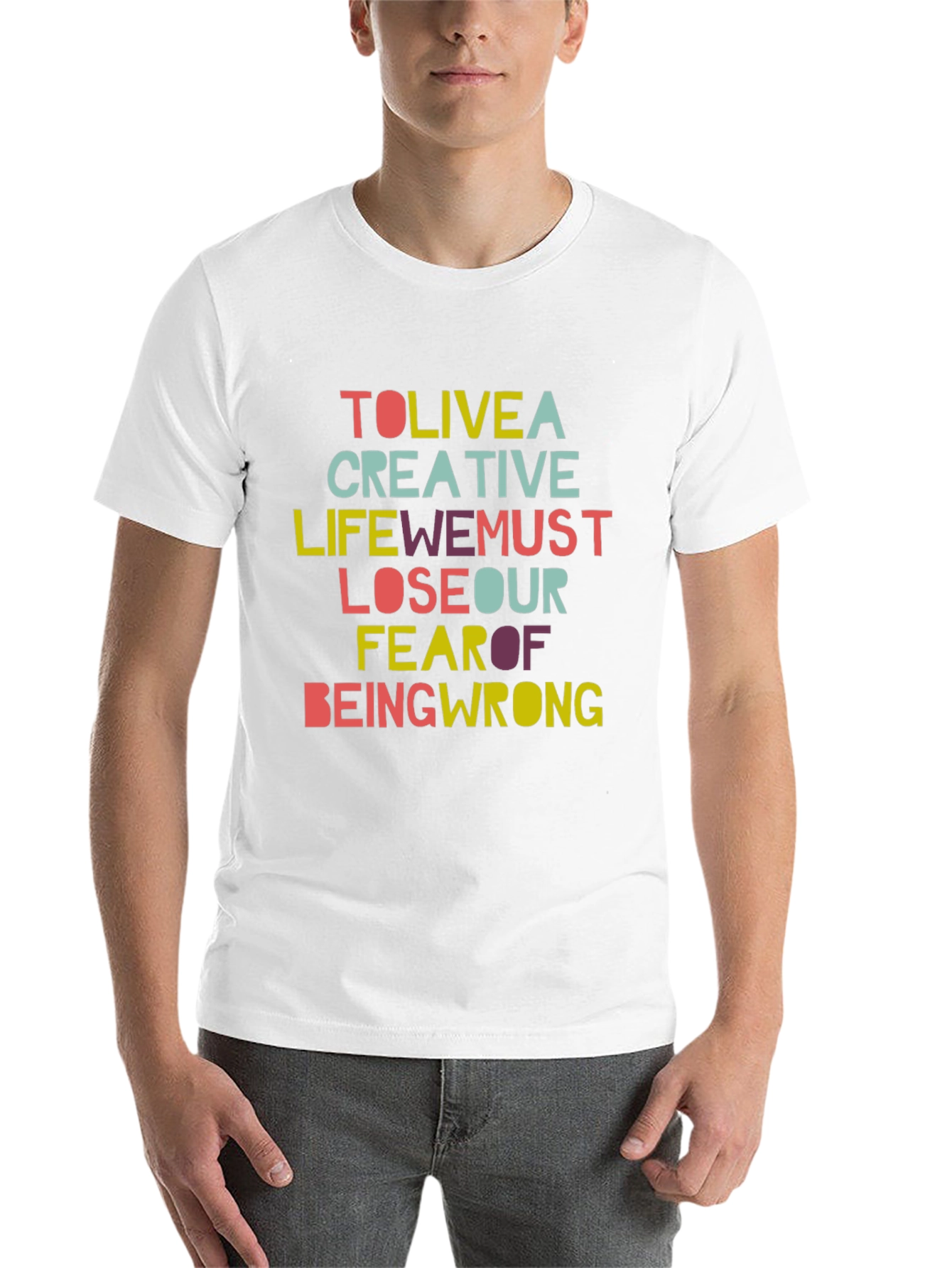 Black Creative Life Graphic Tee - Inspirational Slogan T-Shirt view 14