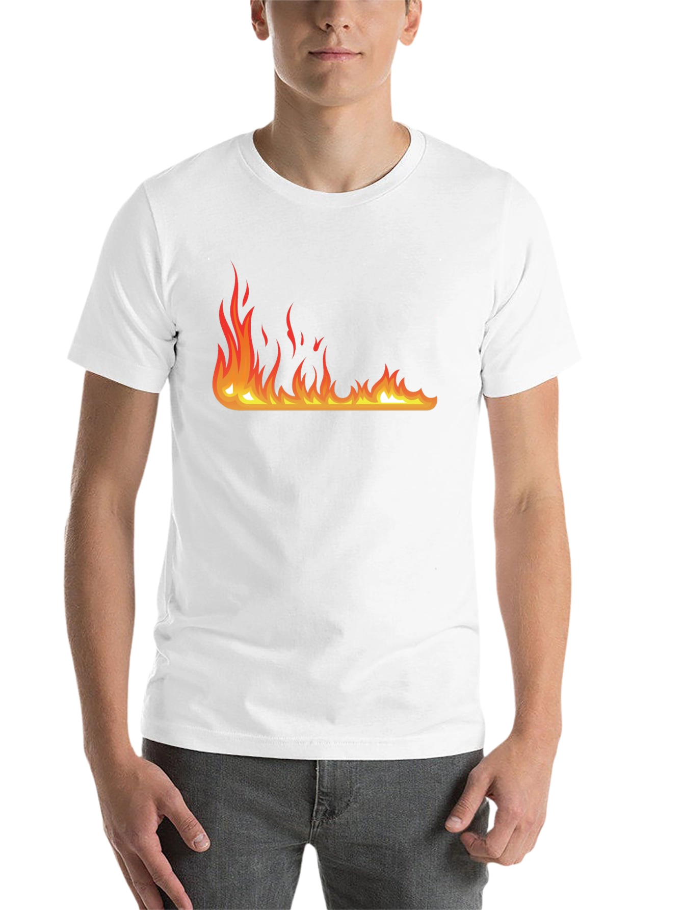 Black Fire Graphic Black T-Shirt - Bold Design, Casual Wear view 14
