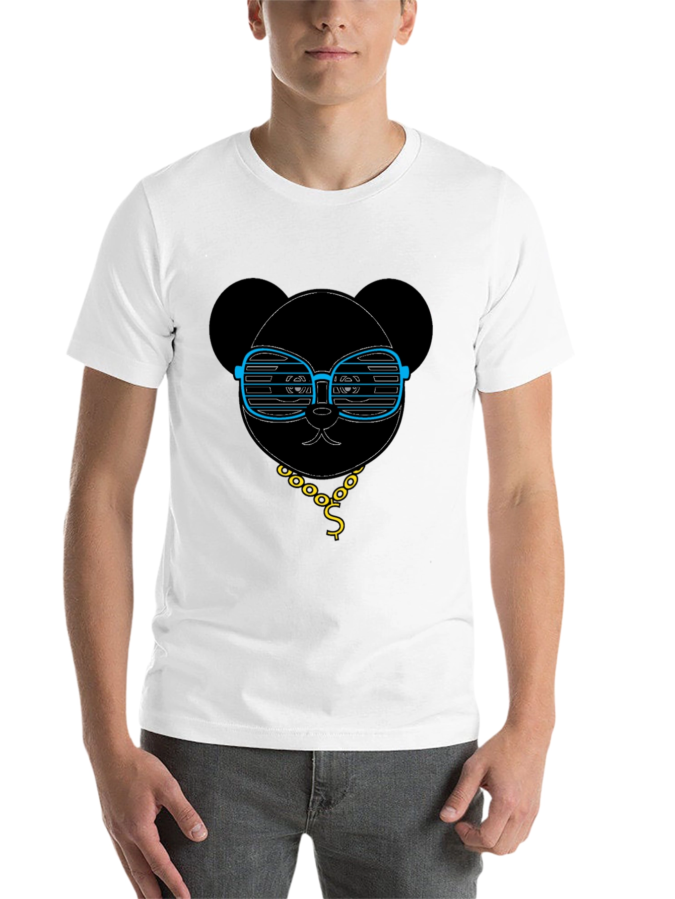 Black Cool Panda T-Shirt - Graphic Tee with Shades view 14
