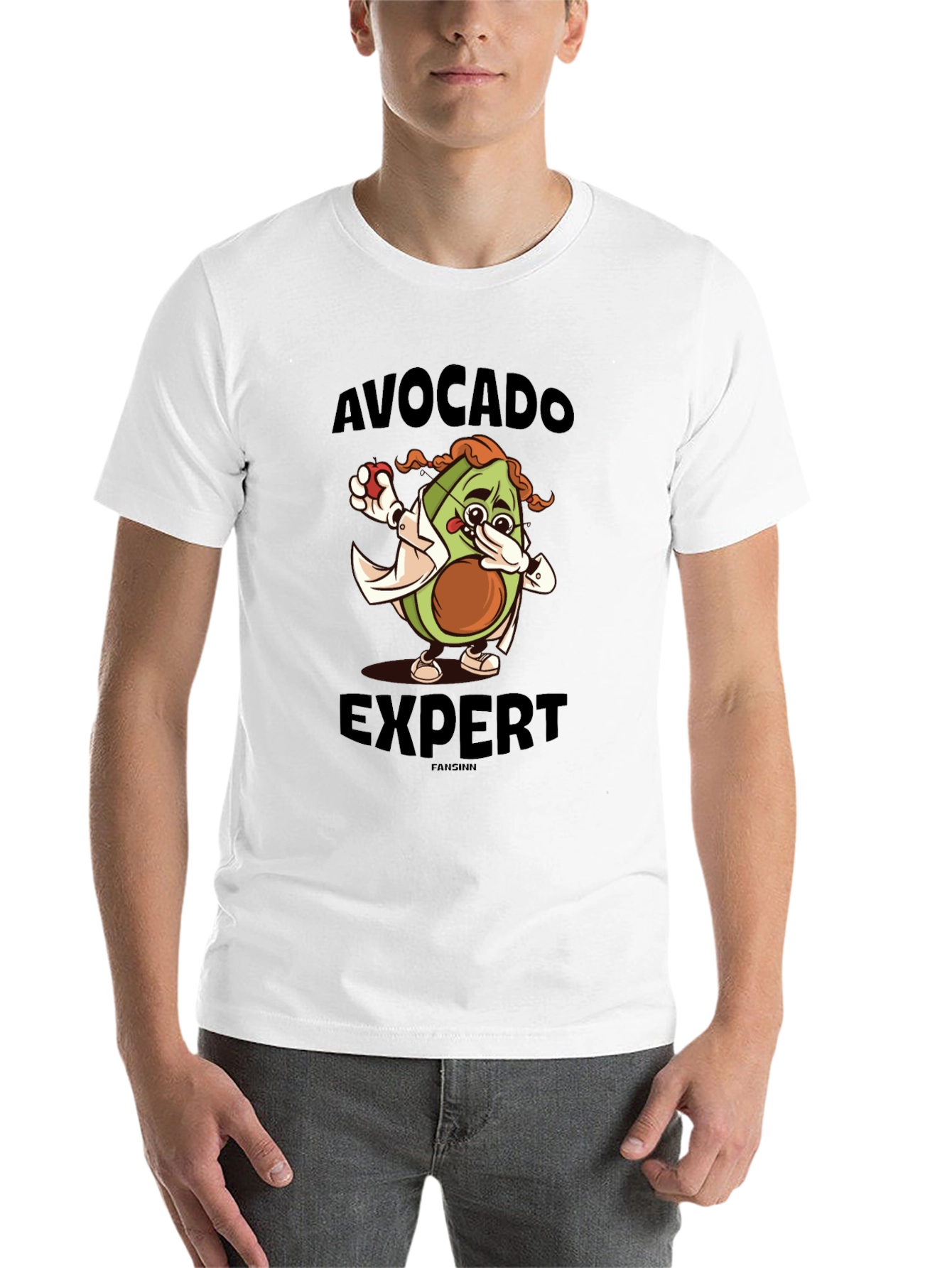 Black Avocado Expert Funny T-Shirt view 14