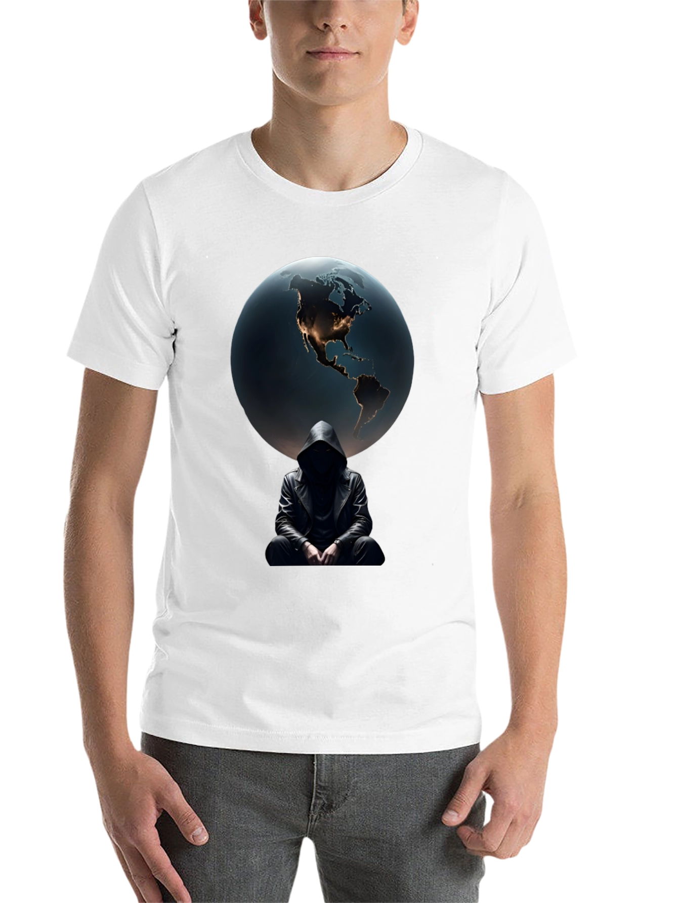 Black Earth & Shadow Graphic T-Shirt - Mens Black Tee view 14