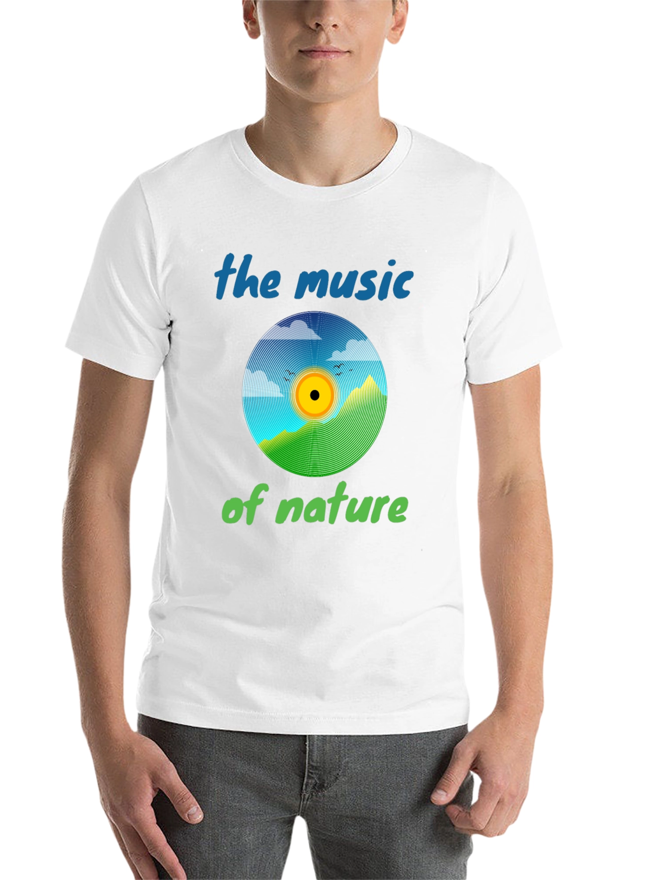 Black Nature Music T-Shirt - Eco-Friendly Design view 14