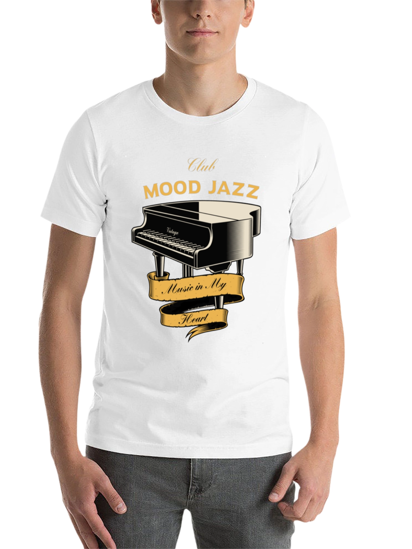 Black Mood Jazz Club T-Shirt - Piano Music Lover Tee view 14