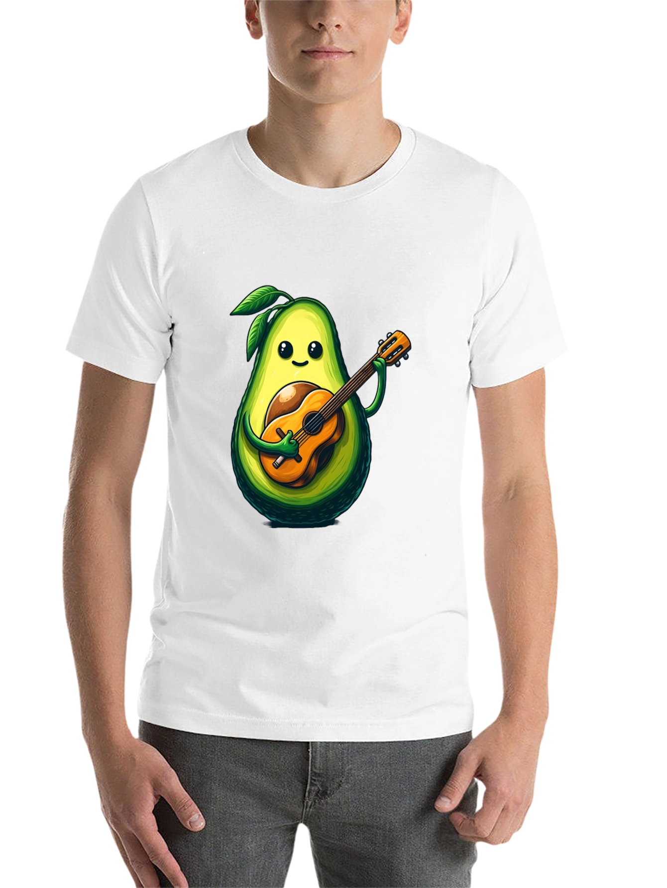 Black Avocado Guitar Player Graphic T-Shirt view 14