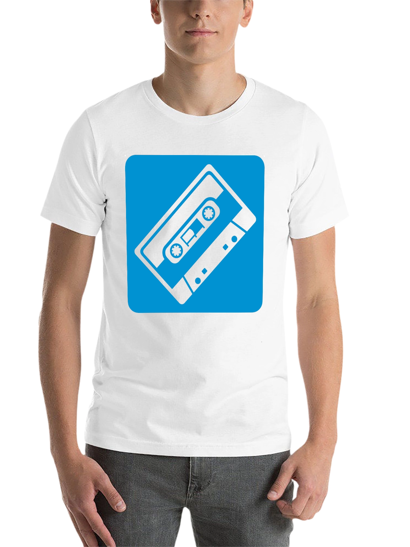 Black Retro Cassette Tape Graphic Tee - Classic Style! view 14
