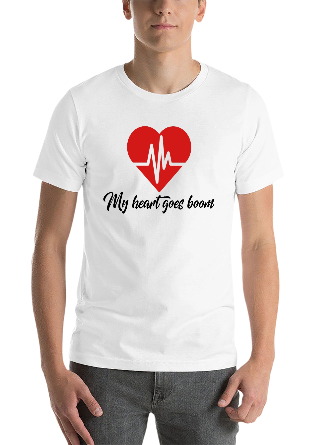 Black My Heart Goes Boom Graphic T-Shirt view 14