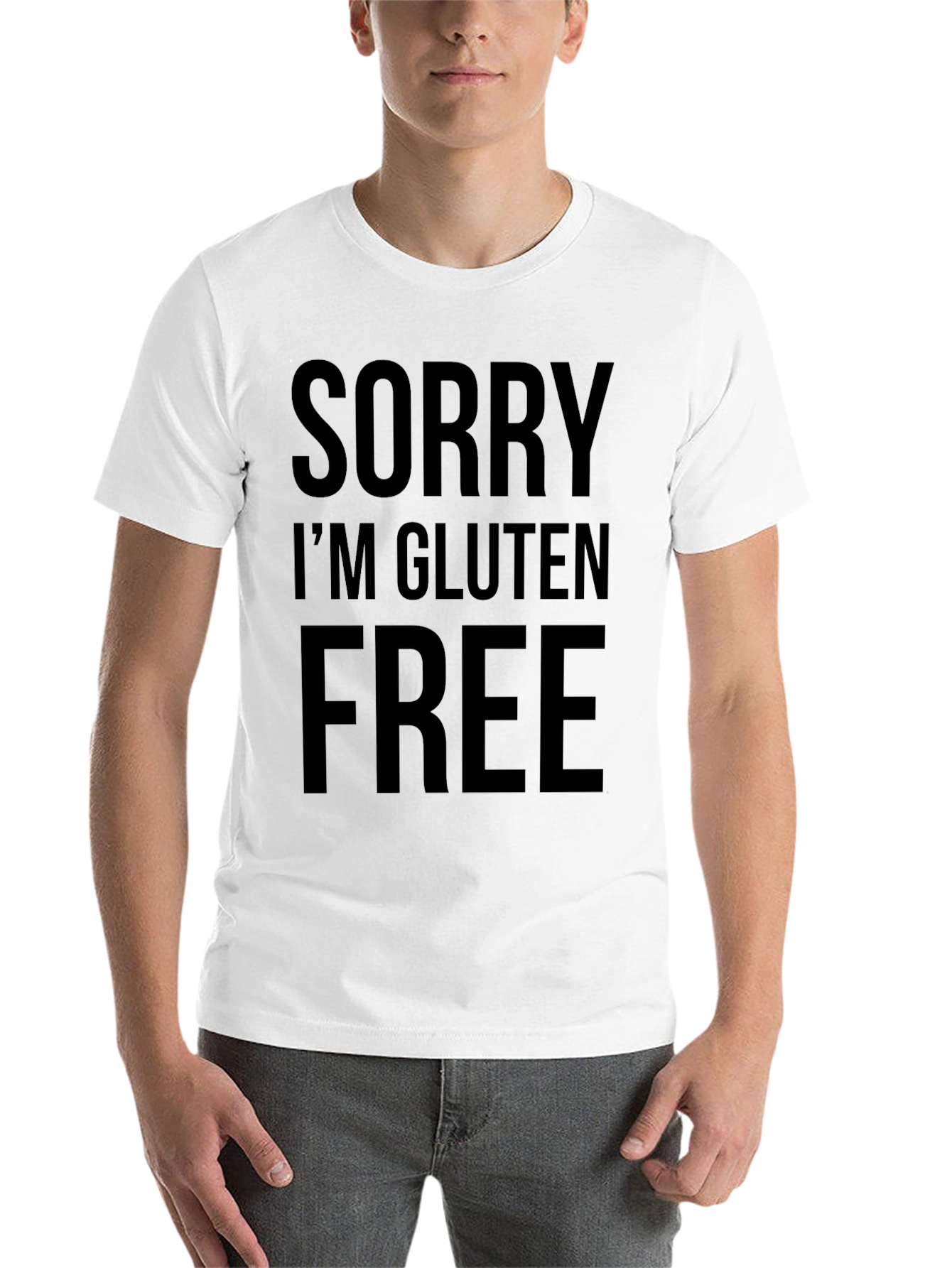 Black Sorry I'm Gluten Free Black T-Shirt view 14