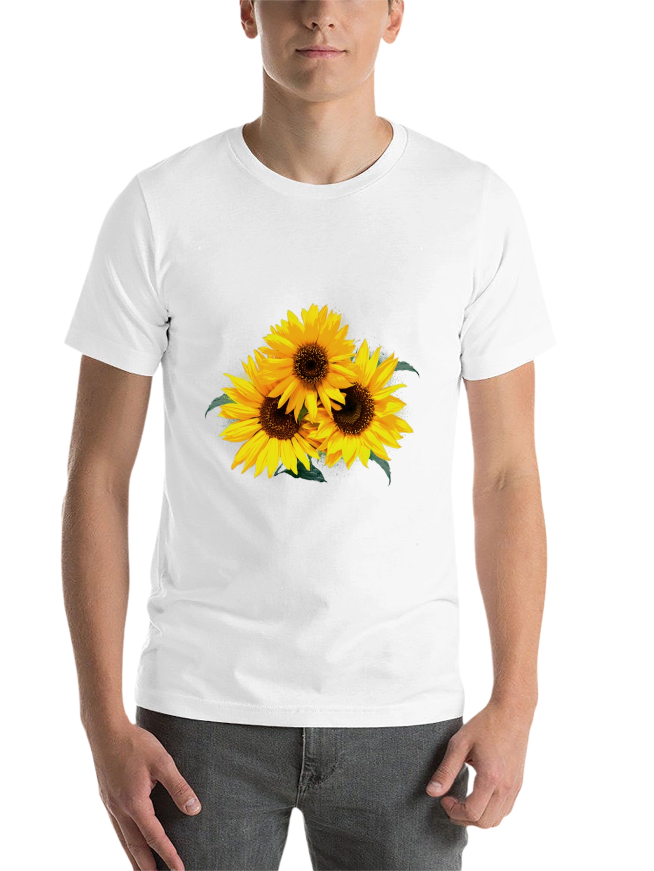 Black Sunflower Graphic Tee - Stylish Black T-Shirt view 14
