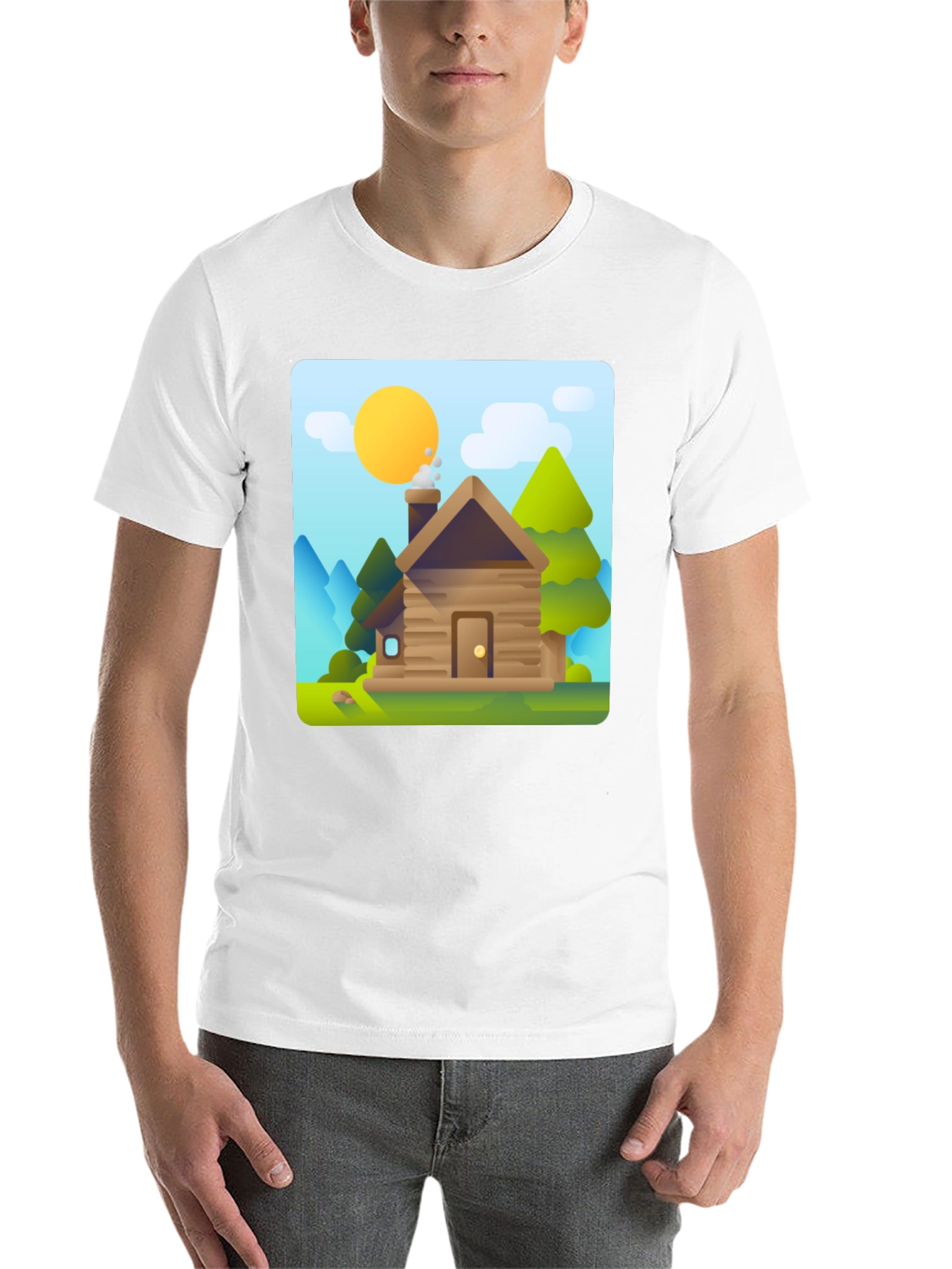 Black Cabin in the Woods Graphic Tee view 14