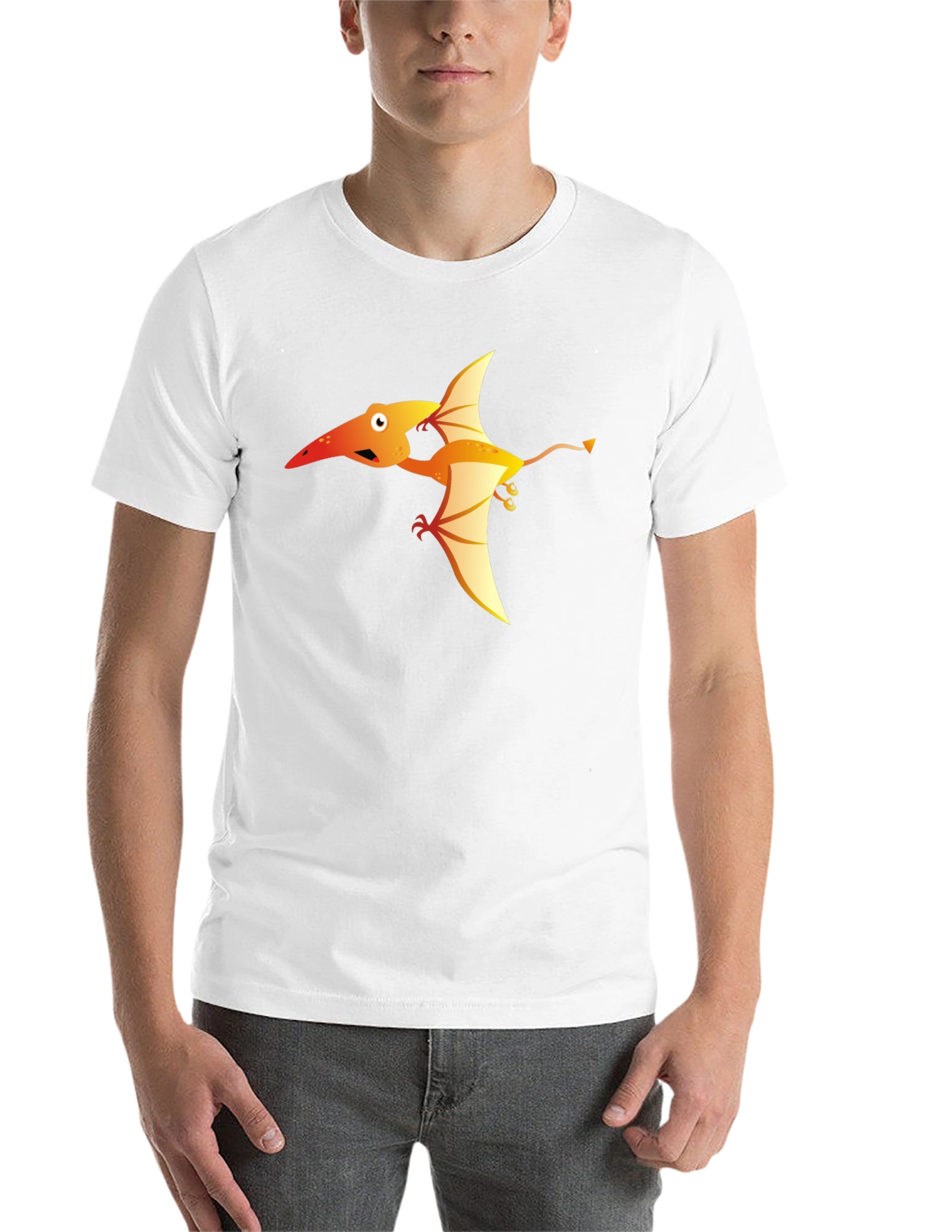 Black Cartoon Pterodactyl Graphic Tee view 14