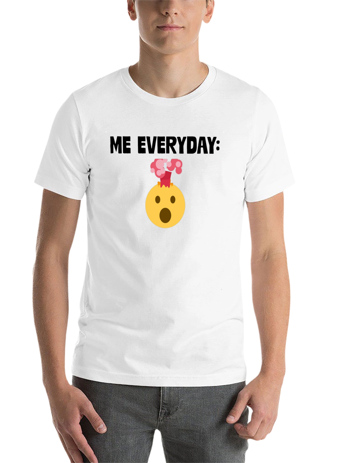 Black Me Everyday: Funny Emoji Black T-Shirt view 14