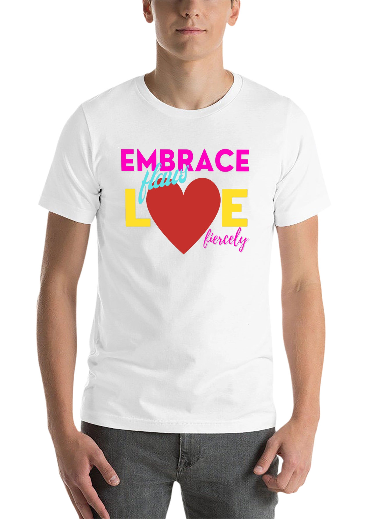 Black Embrace Love Fiercely T-Shirt view 14