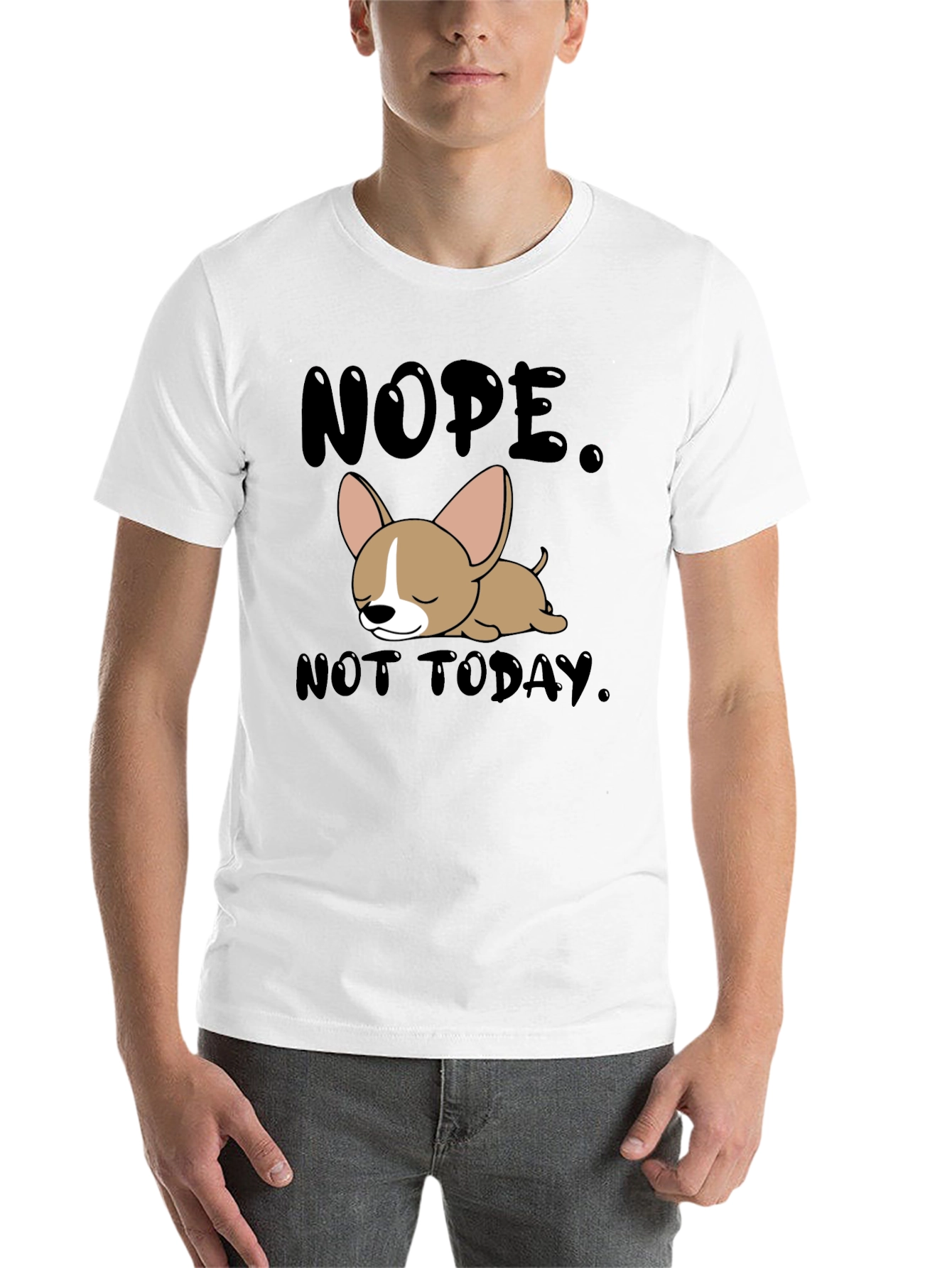 Black Nope Not Today Graphic T-Shirt view 14