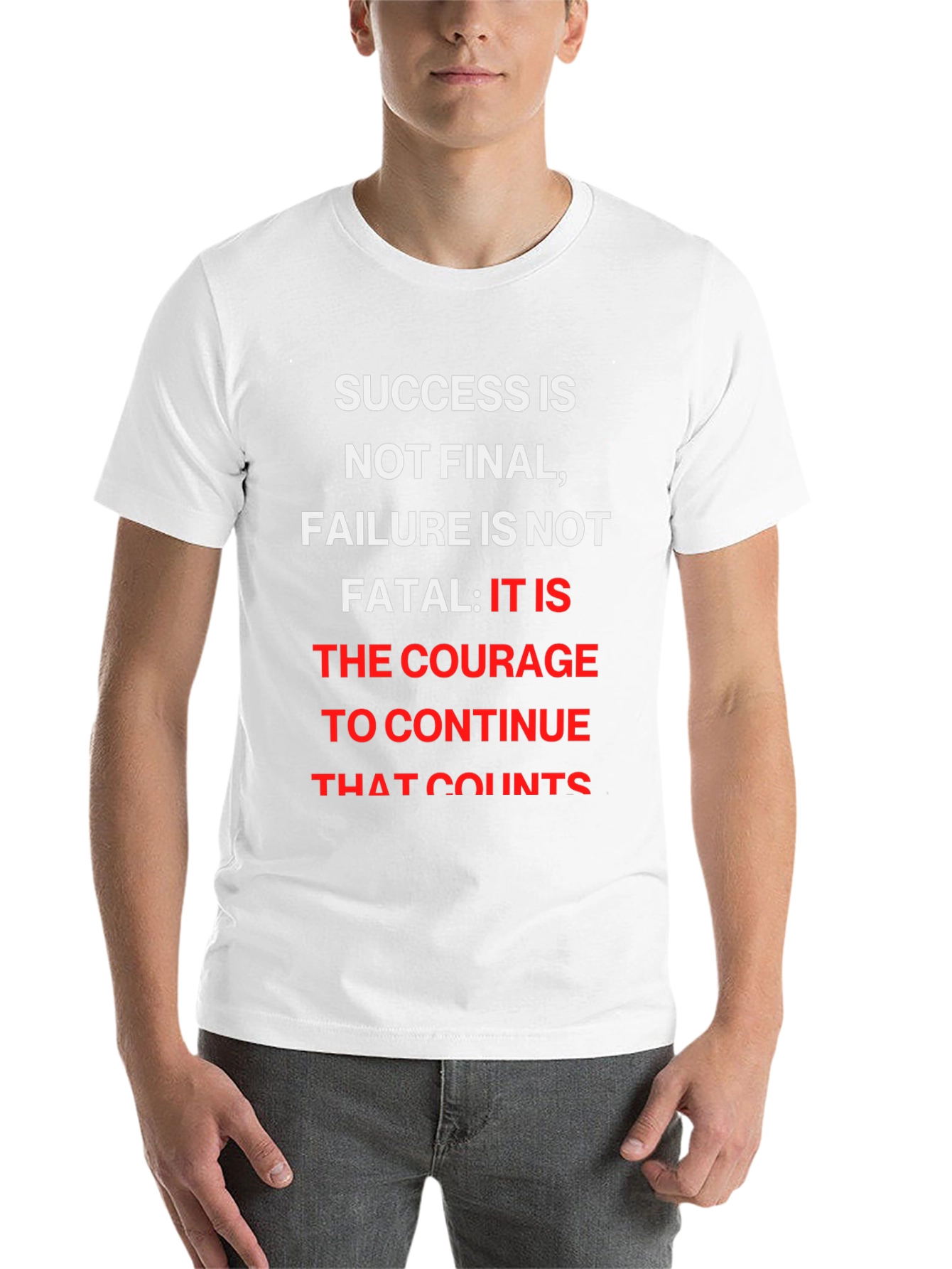 Black Motivational Graphic T-Shirt - Success Quote view 14
