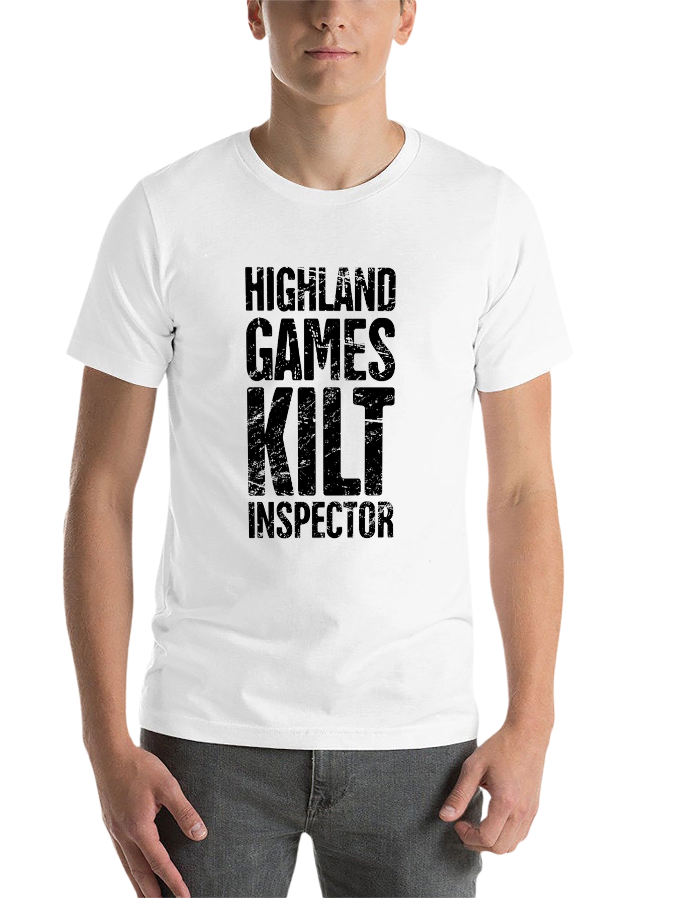 Black Highland Games Kilt Inspector Black T-Shirt view 14