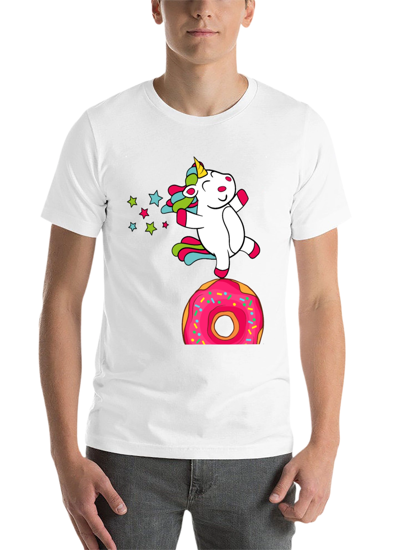 Black Unicorn Donut T-Shirt - Fun Novelty Tee view 14