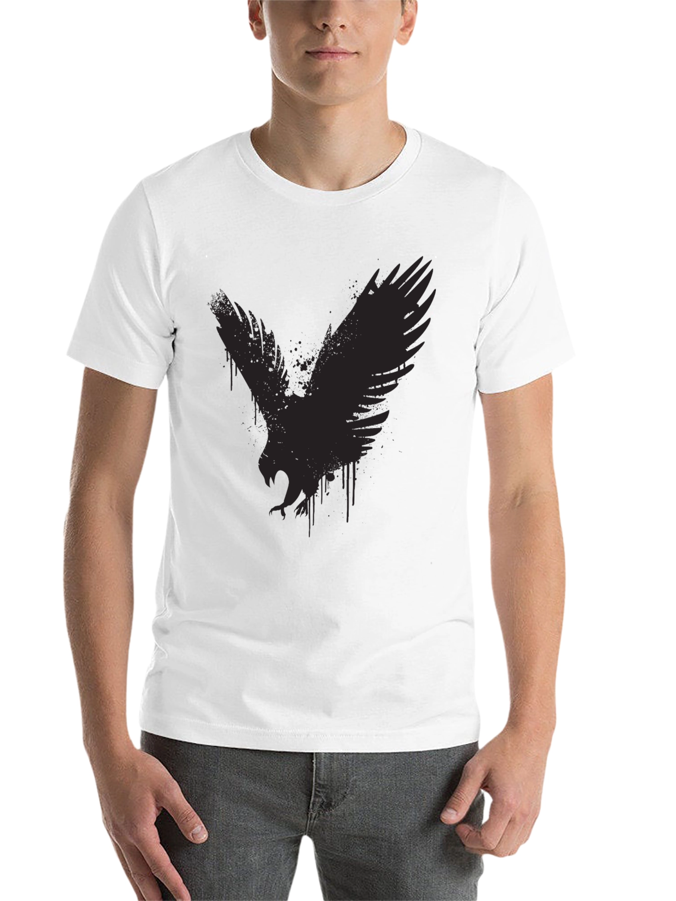 Black Black Eagle Graphic Tee - Men's Casual Shirt view 14