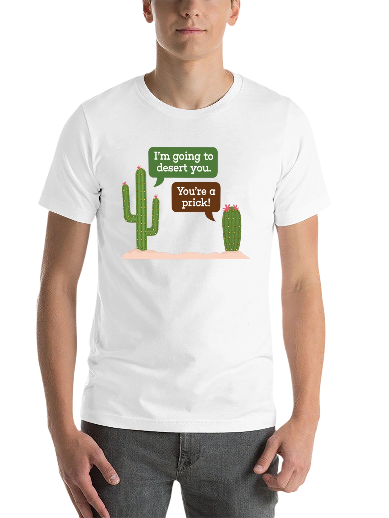 Black Desert You Cactus Humor Black T-Shirt view 14