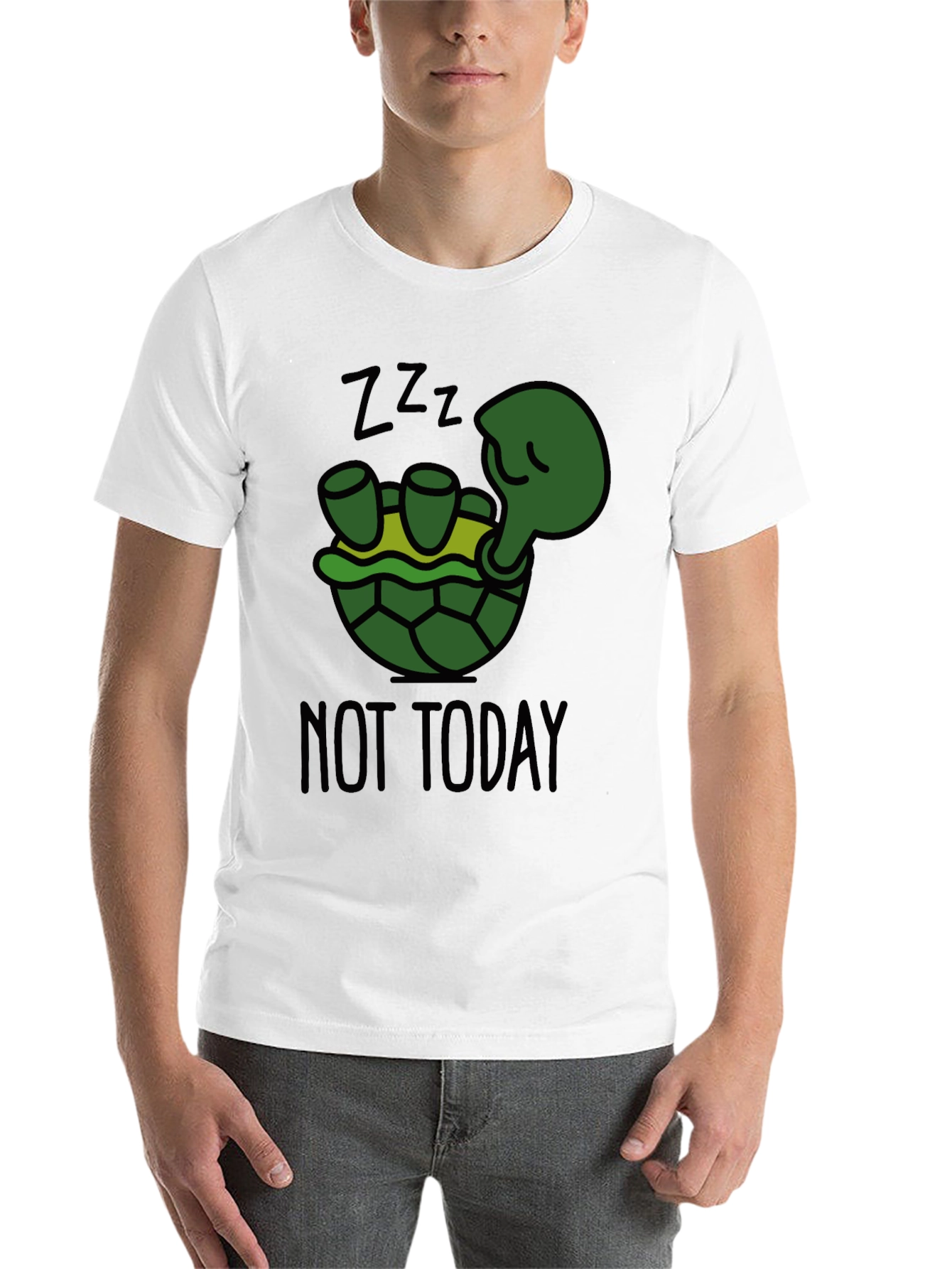 Black Lazy Turtle T-Shirt - Not Today view 14