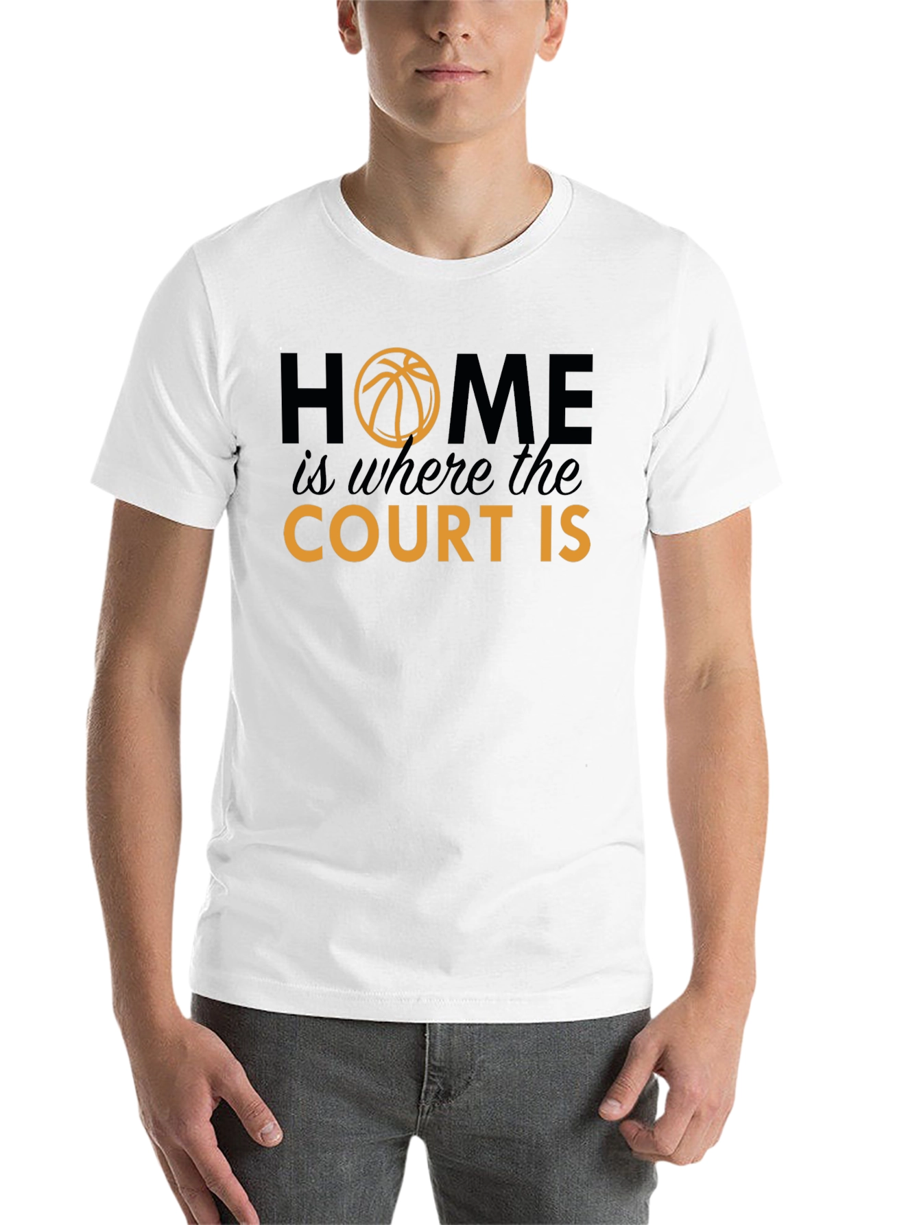 Black Home Is Where The Court Is Graphic T-Shirt view 14