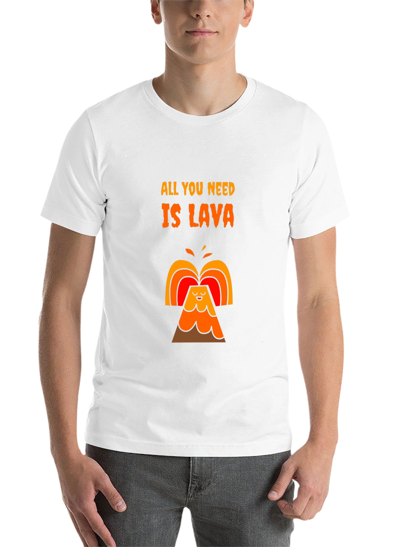 Black Funny Lava T-Shirt - All You Need Is Lava Volcano Tee view 14