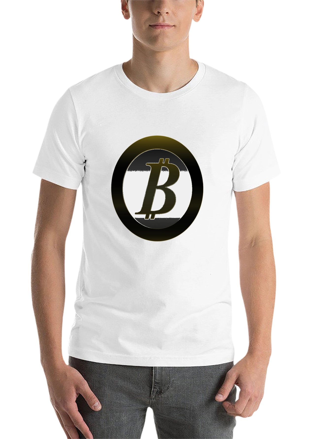 Black Bitcoin Logo Black T-Shirt Crypto Currency Tee view 14