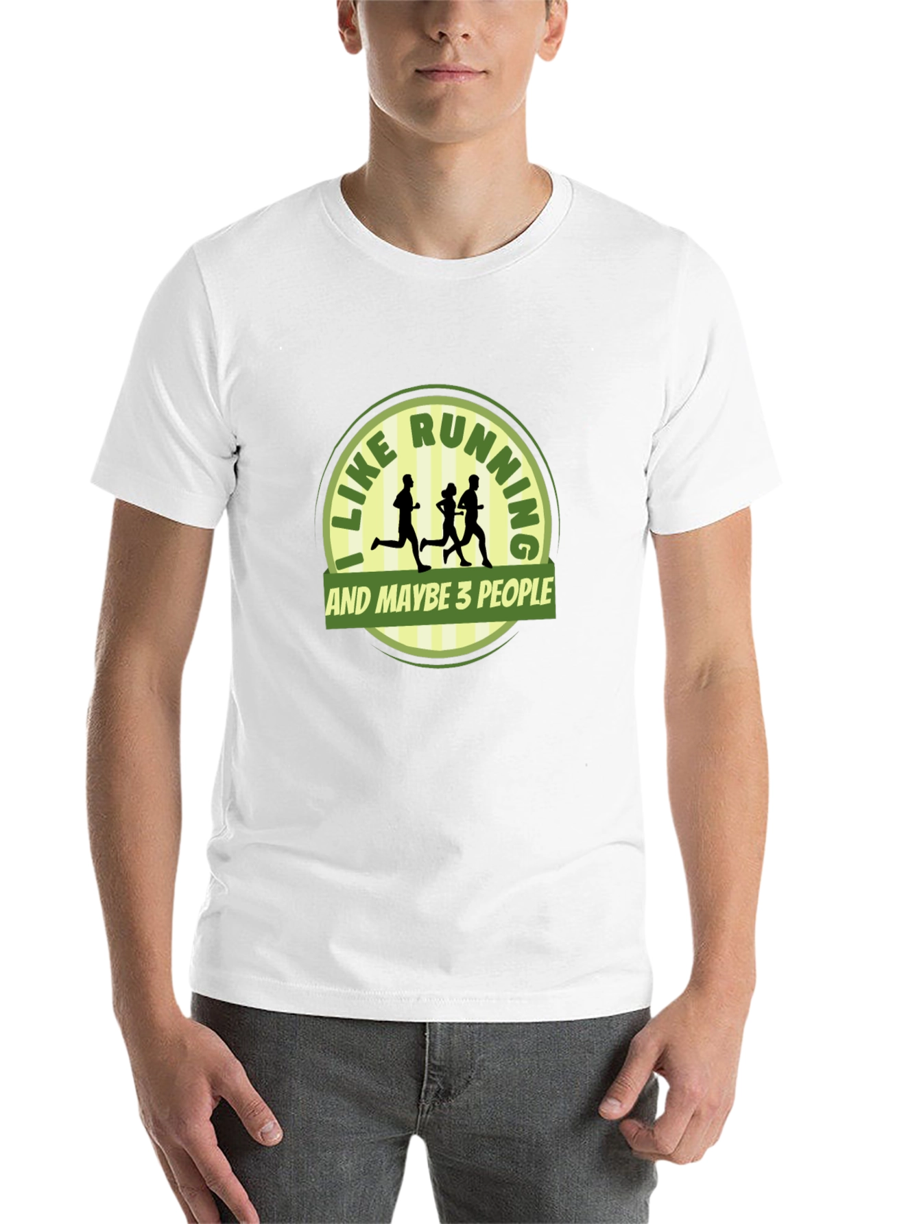 Black Funny Running T-Shirt - I Like Running & Maybe 3 People view 14