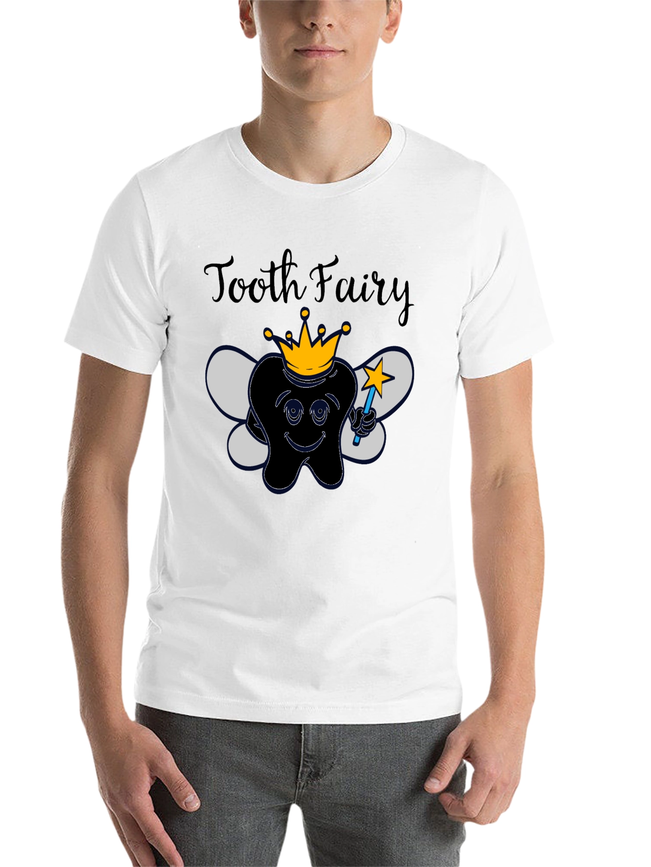 Black Tooth Fairy Graphic Tee - Black Novelty T-Shirt view 14