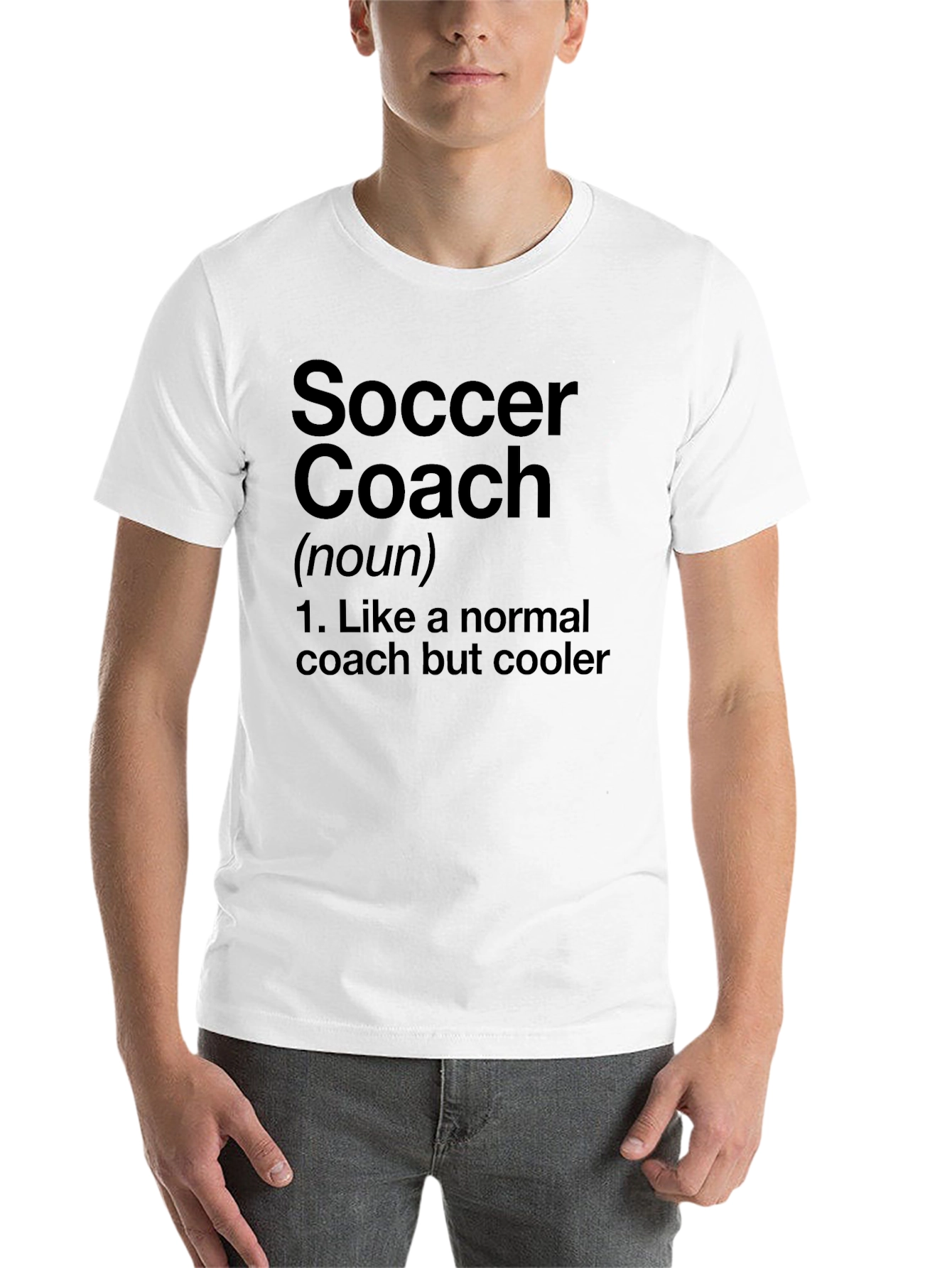 Black Soccer Coach Definition T-Shirt - Cool Coach Tee view 14