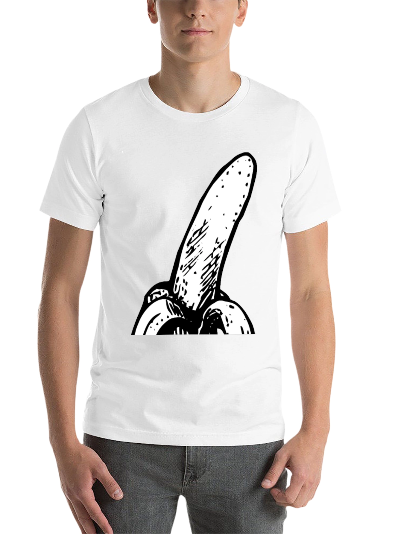 Black Novelty Banana Graphic Black T-Shirt view 14