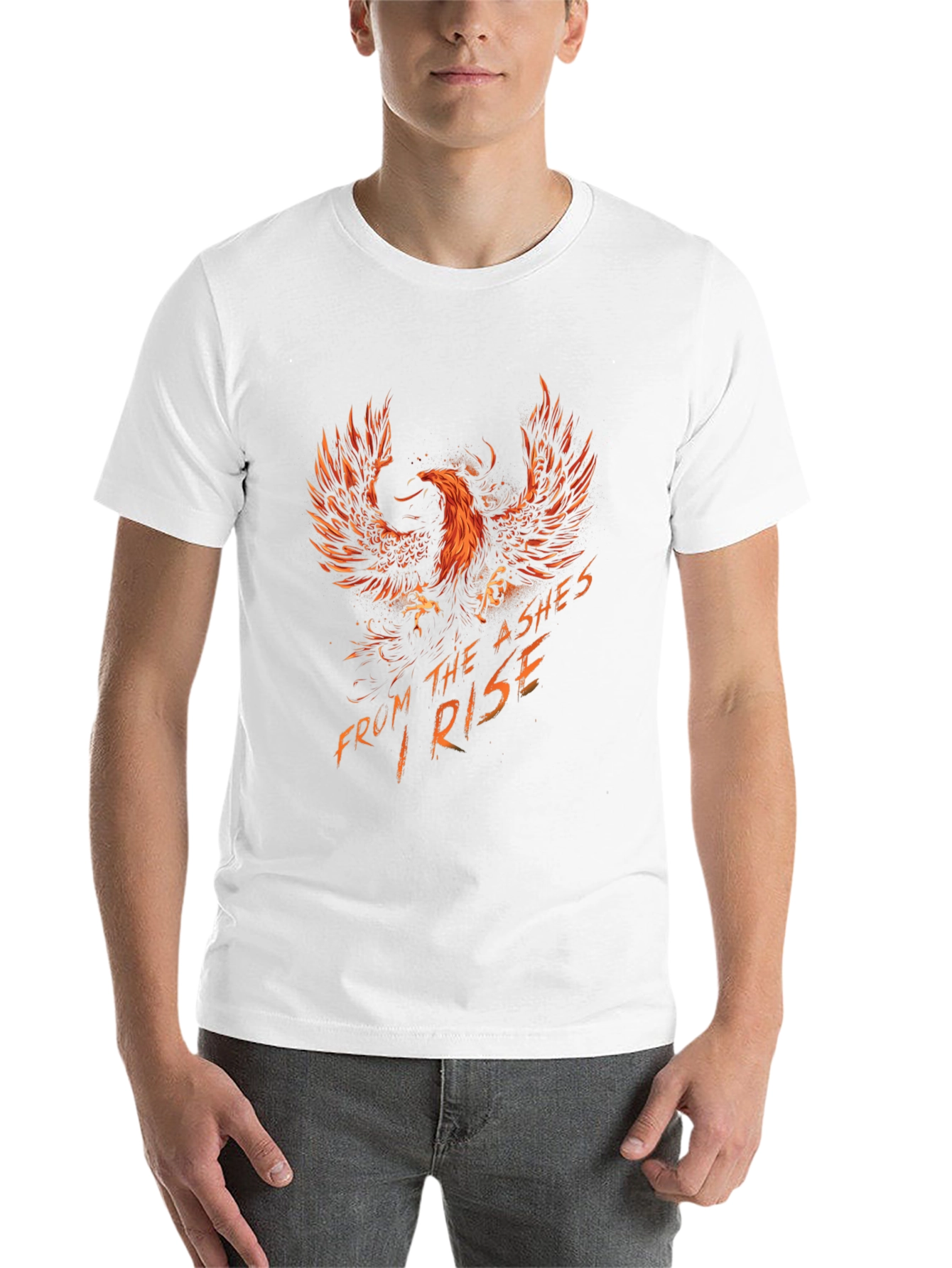 Black Phoenix Rising Men's Graphic T-Shirt view 14