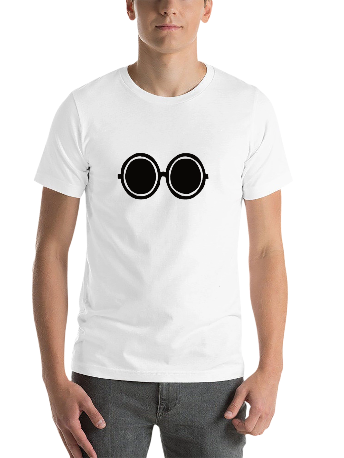 Black Retro Specs Black T-Shirt view 14