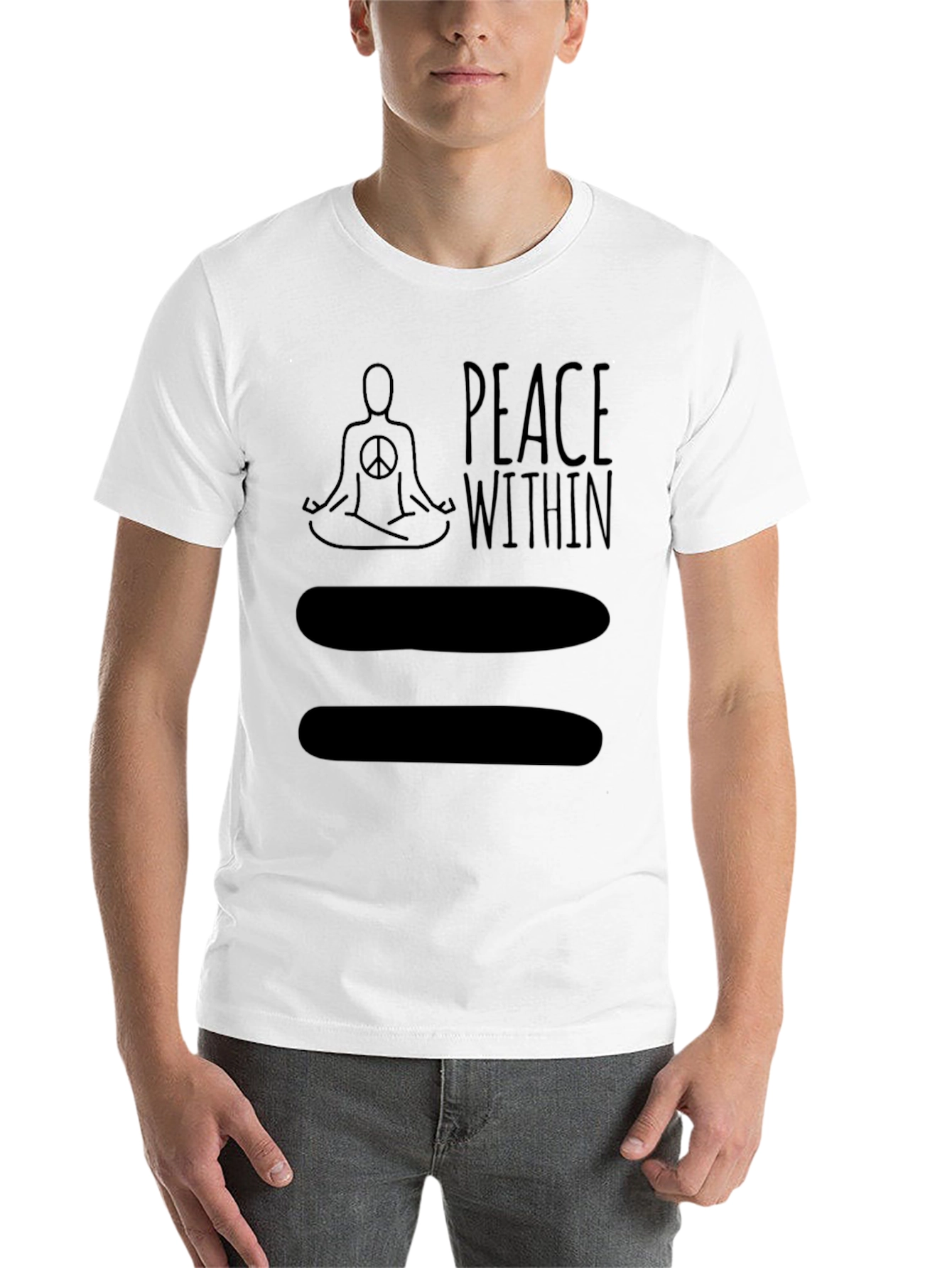Black Peace Within Yoga Graphic T-Shirt - Unisex view 14