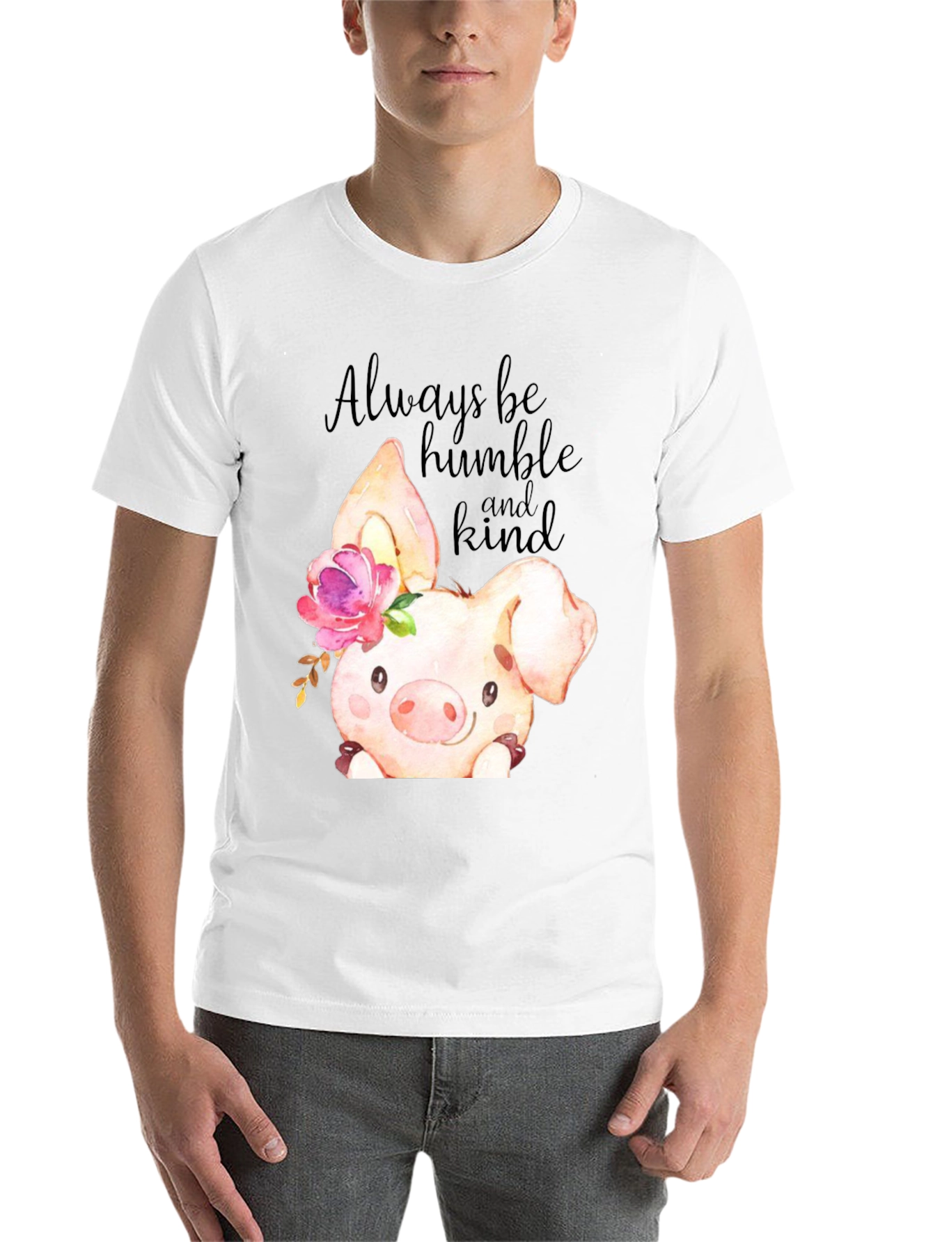 Black Humble & Kind Piglet Graphic Tee view 14