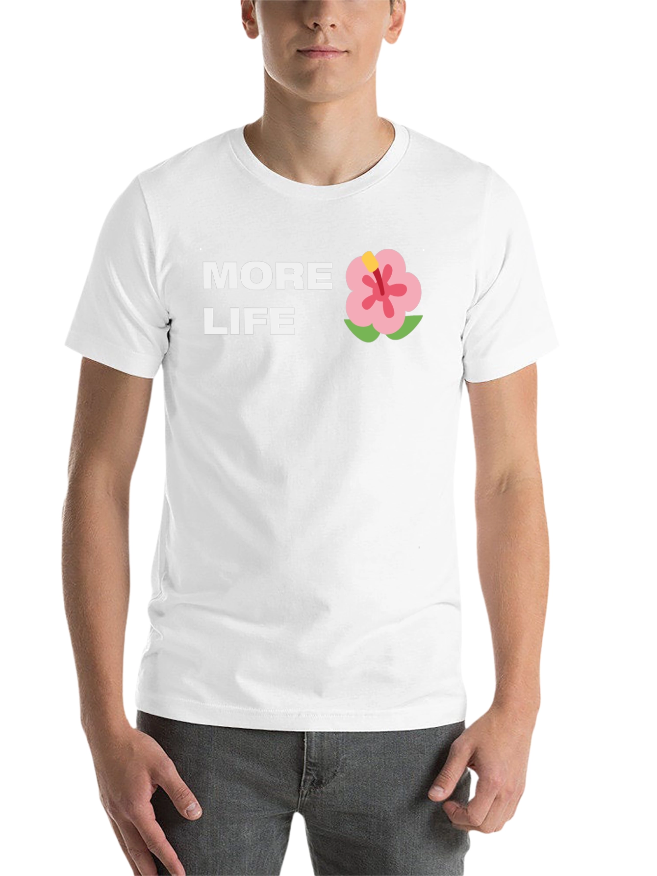Black More Life Graphic Tee - Casual Black T-Shirt view 14