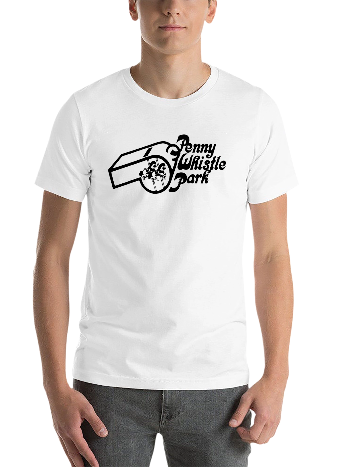 Black Penny Whistle Park T-Shirt - Classic Design view 14