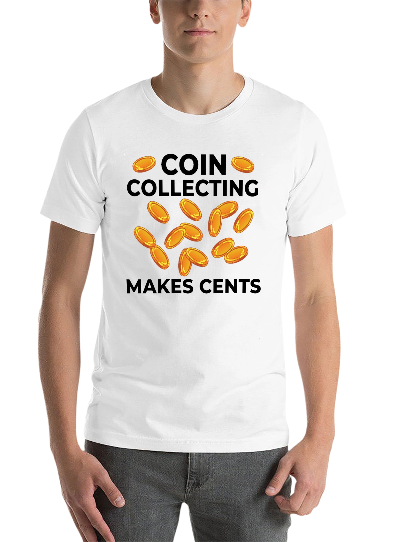 Black Coin Collecting Makes Cents Black T-Shirt view 14