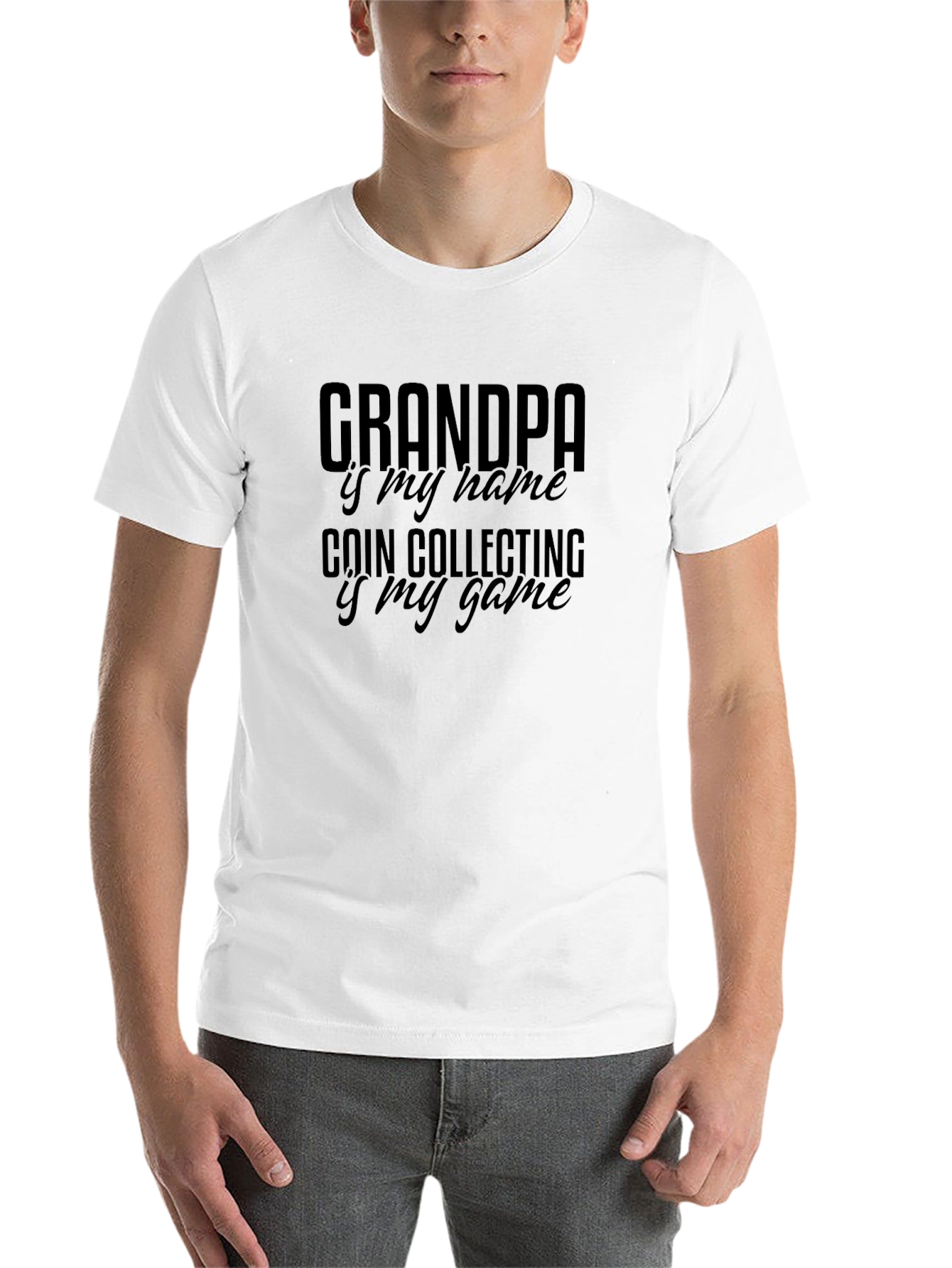 Black Grandpa Coin Collecting T-Shirt view 14