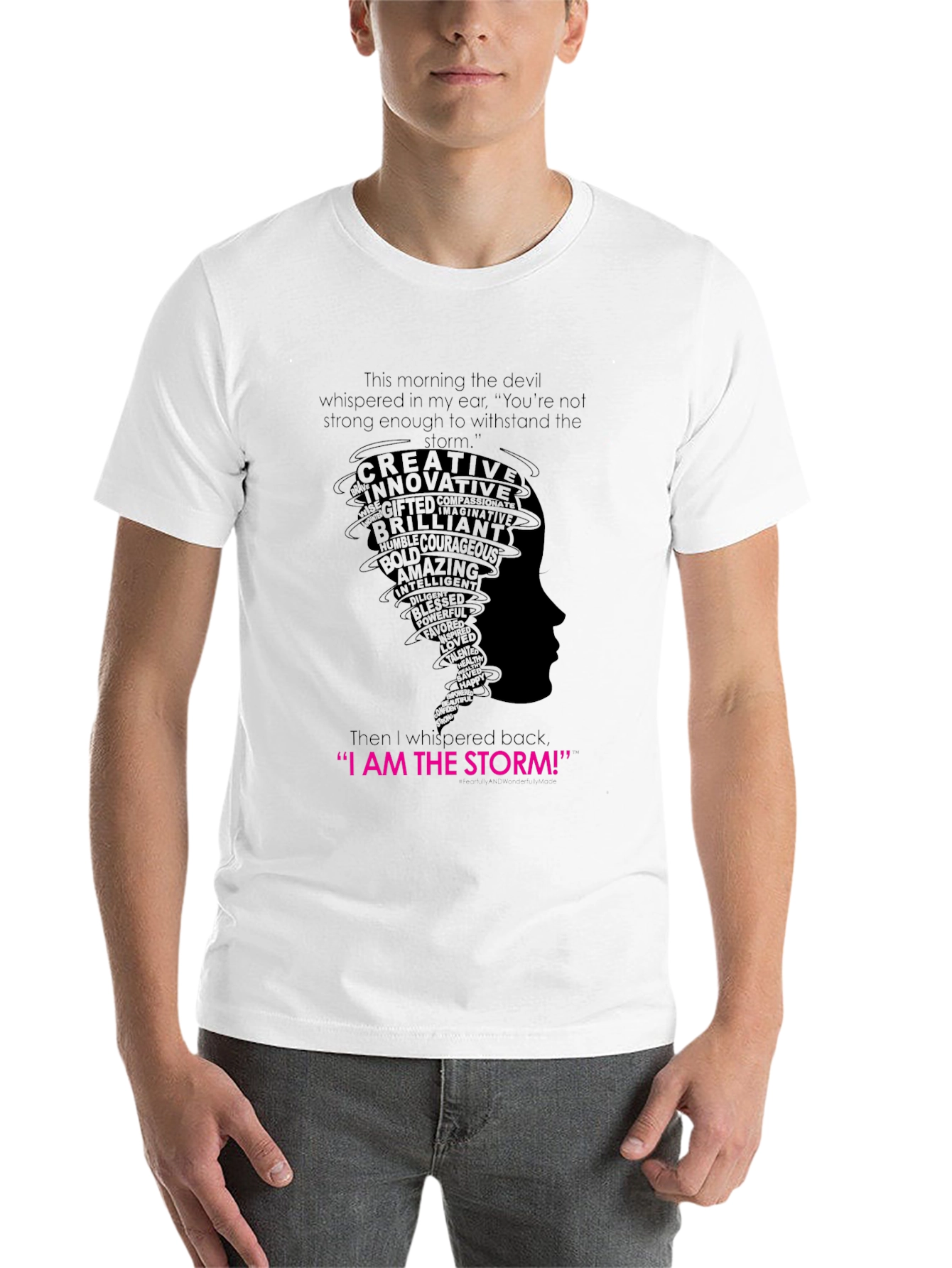 Black I AM THE STORM Graphic Tee - Empowering Women's T-Shirt view 14