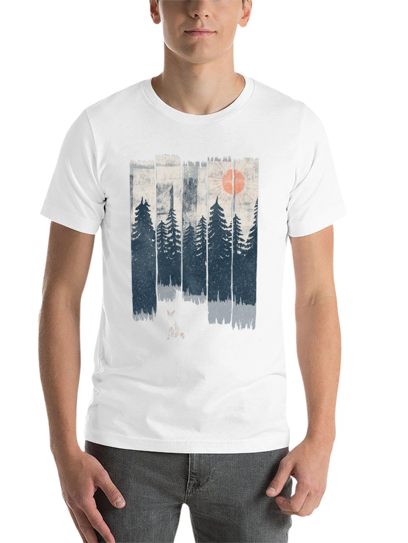 Black Forest Scene T-Shirt - Nature Lover's Tee view 14