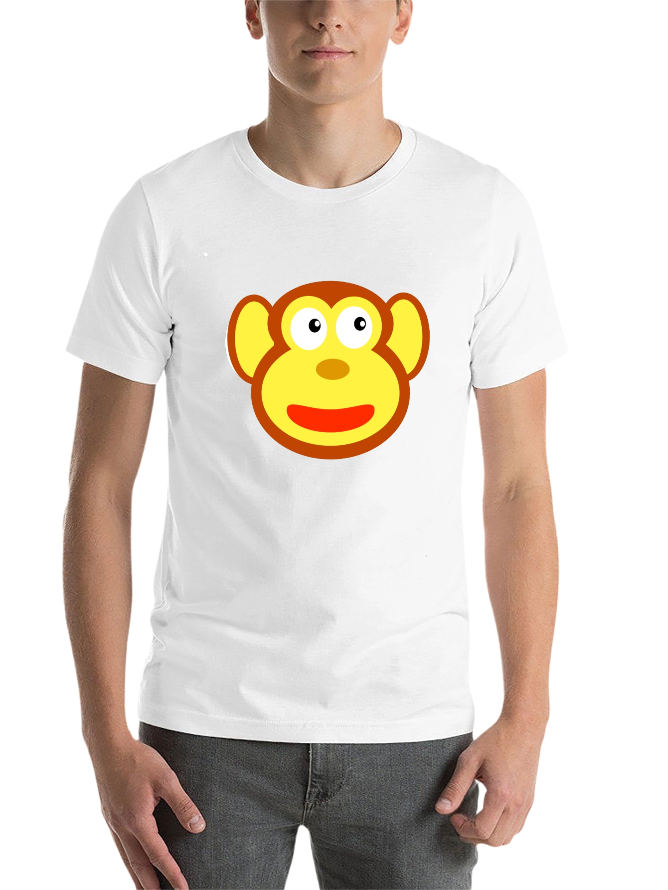 Black Monkey Face Graphic Tee - Fun & Playful Design view 14