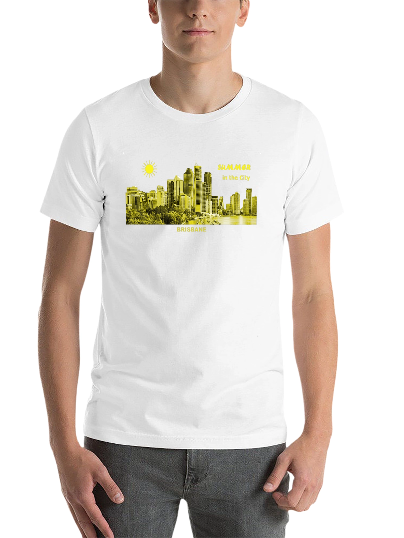 Black Brisbane Summer City T-Shirt view 14