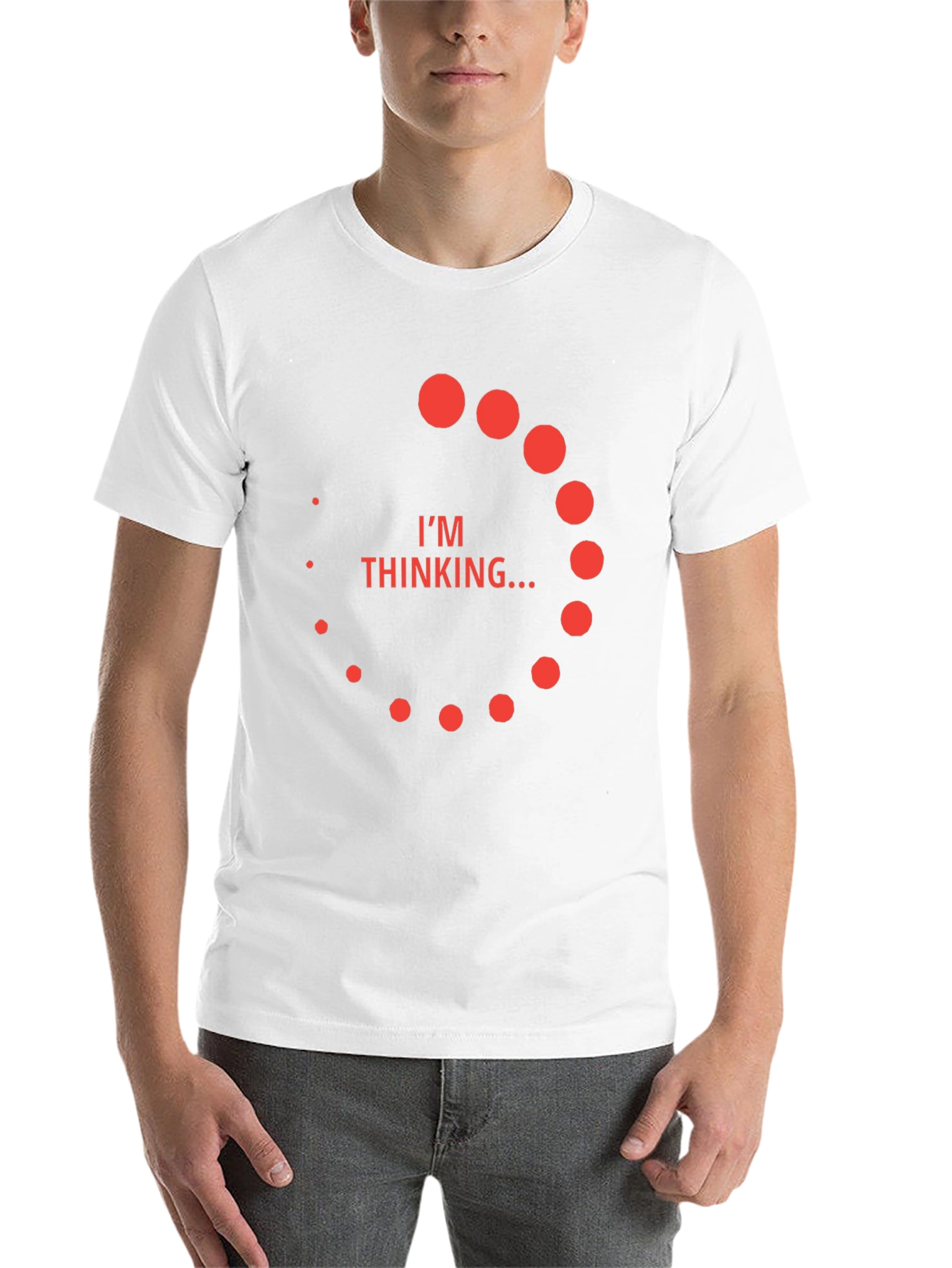 Black I'm Thinking T-Shirt - Funny Men's Tee view 14
