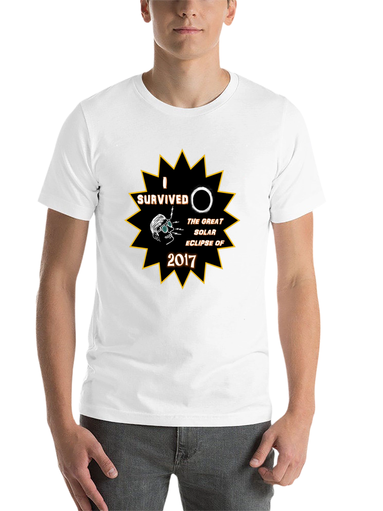 Black I Survived The Great Solar Eclipse 2017 T-Shirt view 14