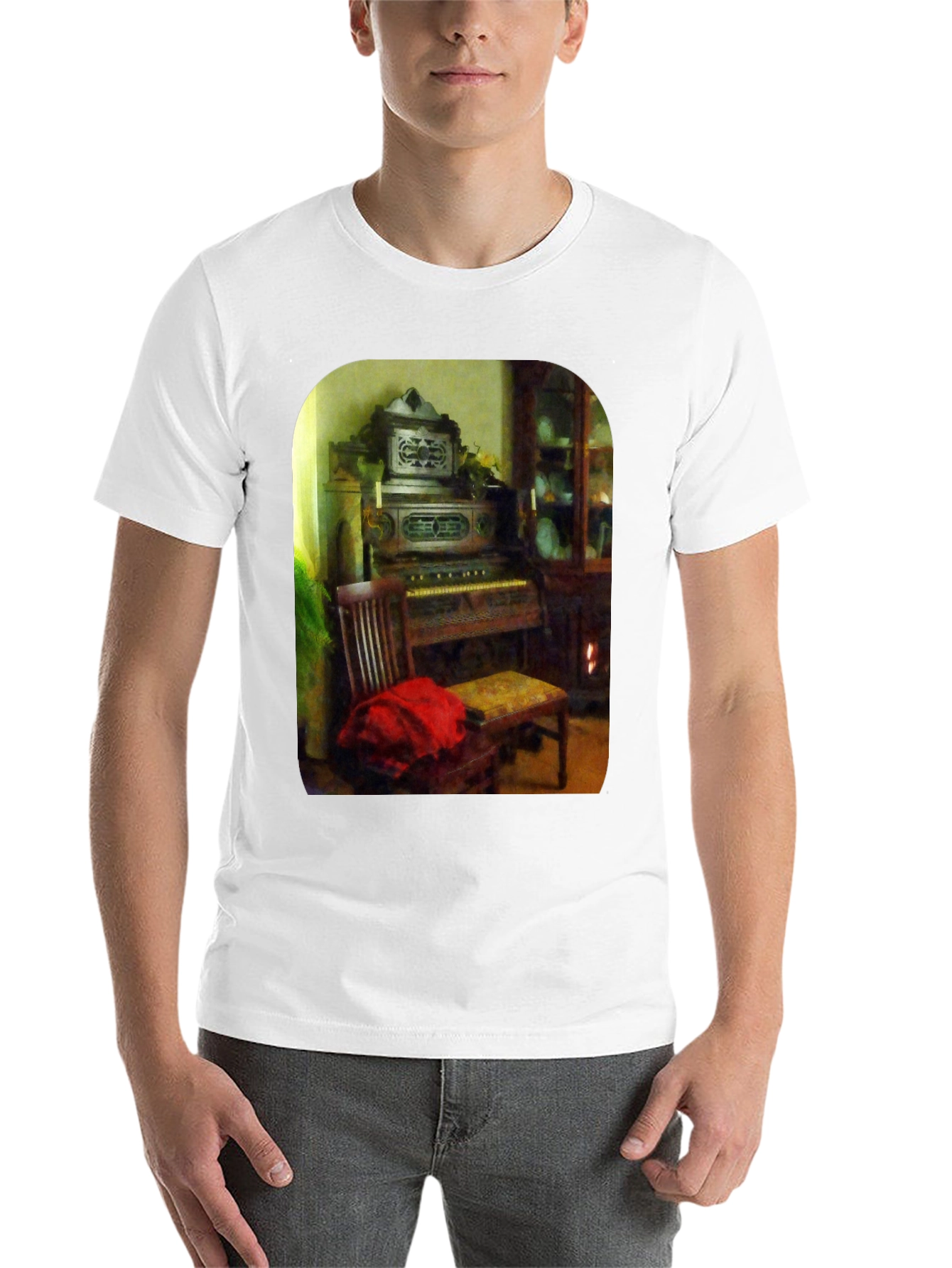 Black Vintage Organ T-Shirt view 14